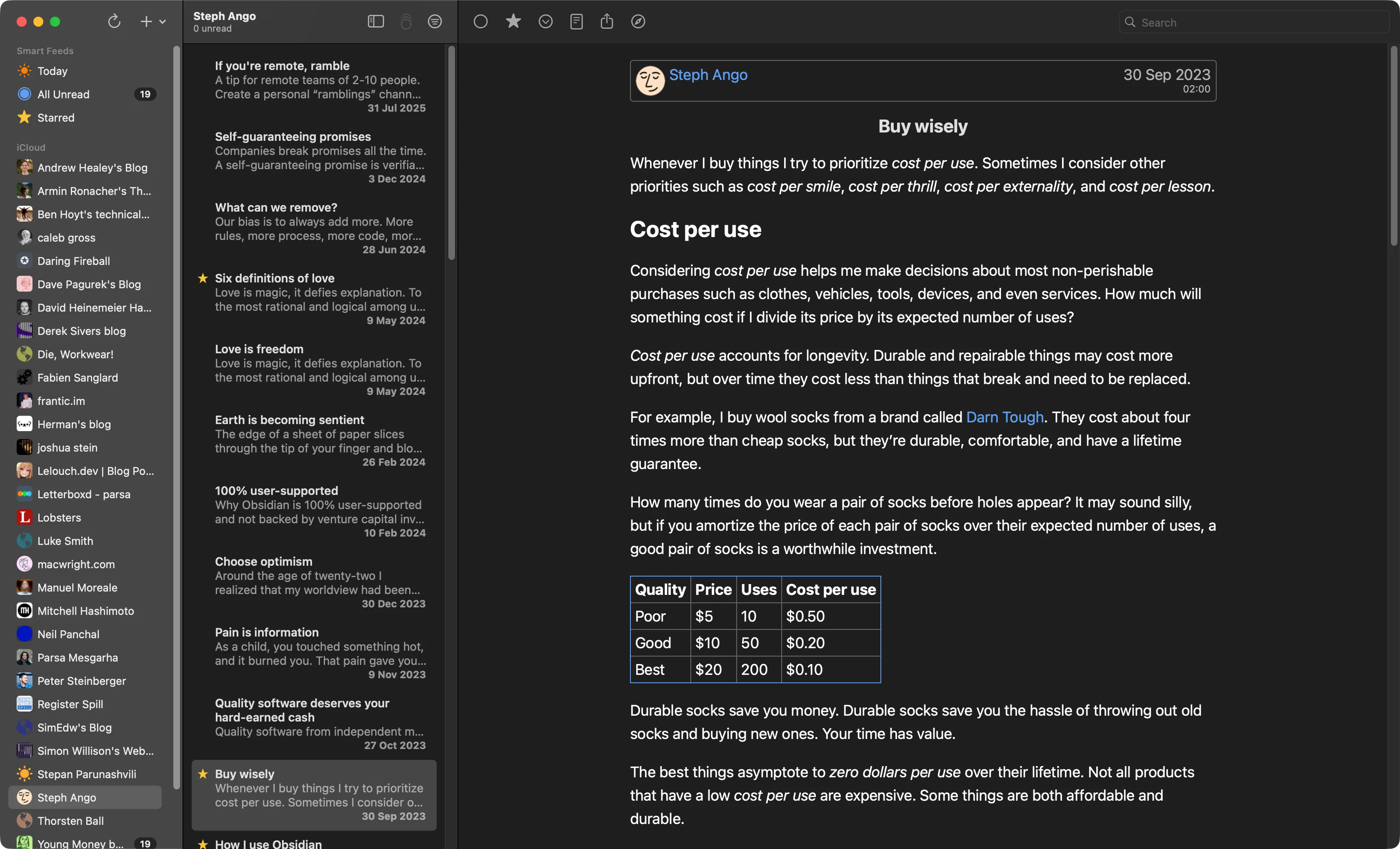 You should be using an RSS reader