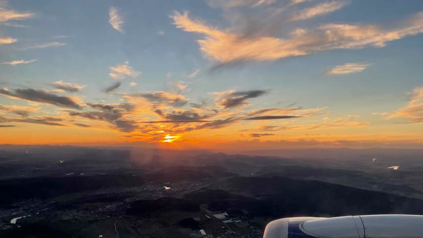 Plane leaving Zurich